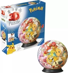 Puzzle 3D esfera POKÉMON – 72 piezas con base