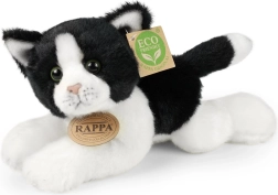 Gatita de peluche blanco‑negra tumbada 16 cm RAPPA eco friendly