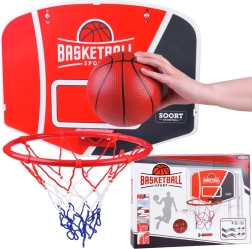 Tablero de baloncesto con aro y balón para niños
