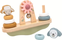 Apilable de equilibrio de madera con animalitos