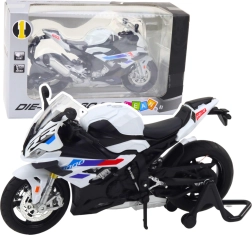 Modelo deportivo de motocicleta de metal 1:12 blanco