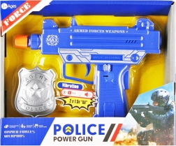 Set de policía con arma y placa