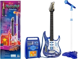 Guitarra eléctrica infantil con micrófono y amplificador
