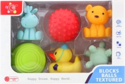 Juego de juguetes de goma para agua para bebés – 6 uds