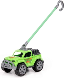 Coche de empuje para niños con asa verde – todoterreno