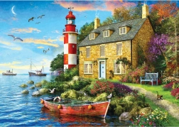 Puzzle Cabaña junto al faro 104 piezas