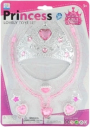 Set de princesa: corona, collar, pendientes y anillo