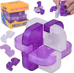 Rompecabezas lógico 3D Puzzle Lock – cubo morado