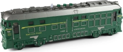 Locomotora verde con sonido, luz y proyector