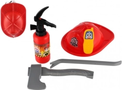 Set de bomberos infantil con casco y extintor