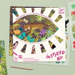 DJECO Láminas para calcar inspiradas en Douanier Rousseau
