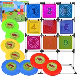 Juego de habilidad: lanza al blanco con frisbee, set para niños