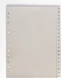 Separador A4 A-Z Gris
