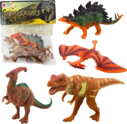 Set de figuras de dinosaurios T‑Rex, Pteranodon, Stegosaurus y Parasaurolophus – 4 piezas