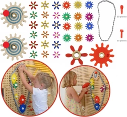 Masterkidz set de engranajes y cadena para panel STEM, 79 piezas
