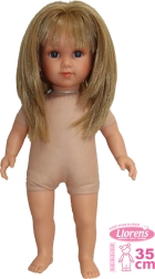 Muñeca realista Llorens Elena con cuerpo blando de tela 35 cm