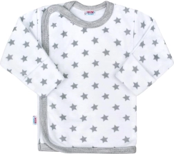 Camisa para bebé New Baby Classic II gris con estrellitas, talla 62