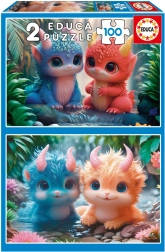 Educa Puzzle Monstruitos adorables 2x100 piezas