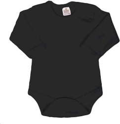 Body para bebé con manga larga NEW BABY – negro