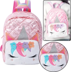 Mochila escolar infantil unicornio rosa 32 cm