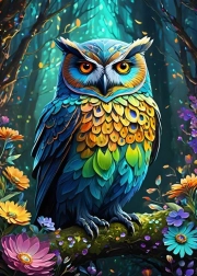 Puzzle Búho azul 500 piezas