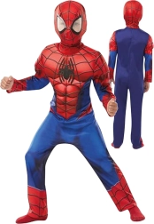 Disfraz infantil de SPIDER-MAN rojo y azul con máscara 110–116 cm (5–6 años)