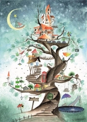 Puzzle cuento de hadas del árbol 1000 piezas Magnolia