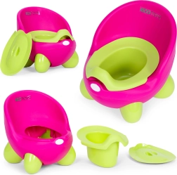 Orinal infantil ECOTOYS rosa-verde con patas antideslizantes