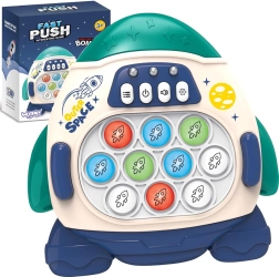 Juego electrónico antiestrés POP IT Cohete azul