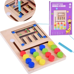 Juguete Montessori Magnético de Madera con Bolitas
