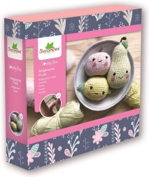 Lovely box frutas tejidas a ganchillo – set creativo amigurumi