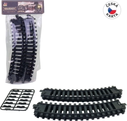 Juego de vías curva de 22 cm (6 uds) y conectores