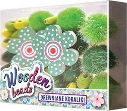 Cuentas de madera para niños: mezcla creativa con pompones TOYS INN