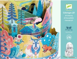 Libro para colorear 3D En la cima del mundo