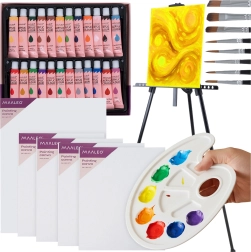 Set creativo de pintura XXL Maaleo de 41 piezas con caballete