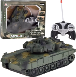 Tanque RC con torreta giratoria, luces y sonidos realistas