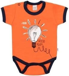 Body infantil de algodón de manga corta New Baby Happy Bulbs