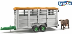 Remolque Bruder para transporte de animales con vaca 1:16