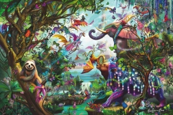 Puzle Dragones tropicales de 4000 piezas
