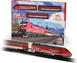 Mini tren Železničná spoločnosť Slovensko a pilas – set inicial con vías