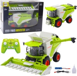Cosechadora RC 2 en 1 con adaptador de maíz, LED, sonidos y efecto de humo 2.4 GHz