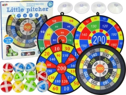Juego de dardos infantil con dianas de 36 cm y pelotas con velcro