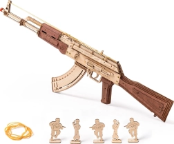 Robotime rompecabezas mecánico 3D de madera: rifle de asalto AK-47