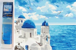 NORIMPEX pintura con diamantes nubes sobre Santorini 30 × 40 cm