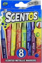 Rotuladores metálicos perfumados SCENTOS, set de 8 colores