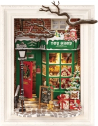 Rompecabezas 3D de madera Rolife Juguetería de Santa con iluminación LED