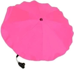 Sombrilla rosa para carrito