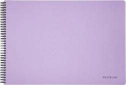 Bloc de dibujo A3 con encuadernación de anillas resistente, 40 hojas, color morado
