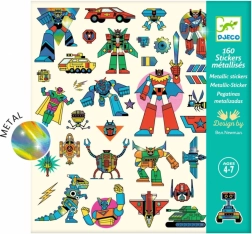 DJECO Pegatinas Metálicas Robots