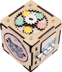 Cubo interactivo de madera BUSYKIDS 11 cm